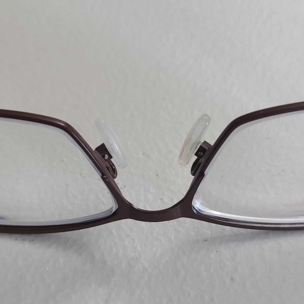 Zenni Eyeglass Frames Brown Rectangle Full Metal Rim with Case Size 51-16-135 - Picture 8 of 12